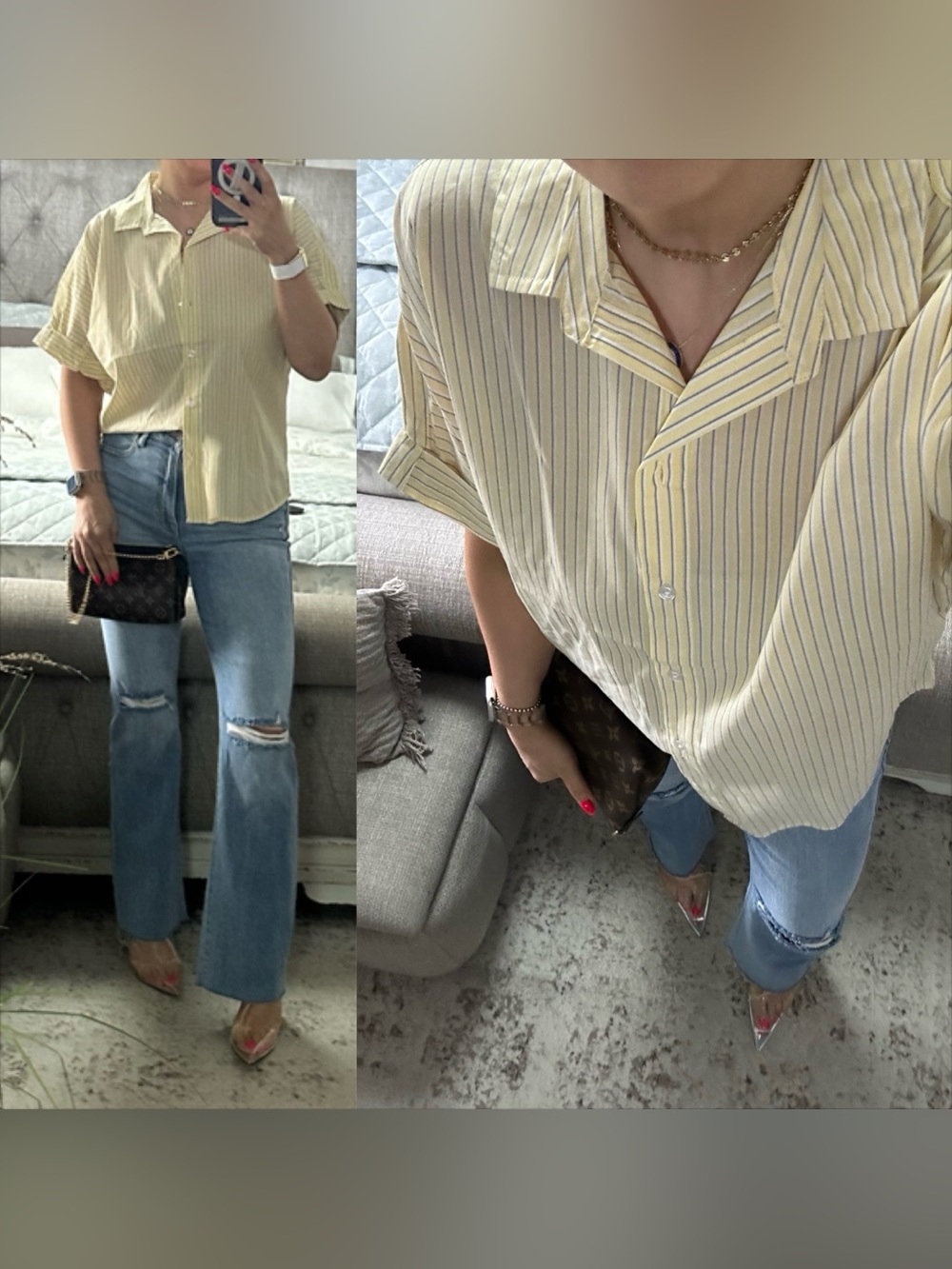 New🩷Buttercream Stripe Button-Up